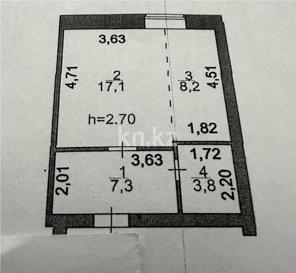 Продажа 1-комнатной квартиры, 36.4 м², ул. Байтурсынова, дом  49/1 в Астане - фото 4
