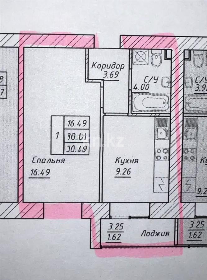 Продажа 1-комнатной квартиры, 35 м² в Астане