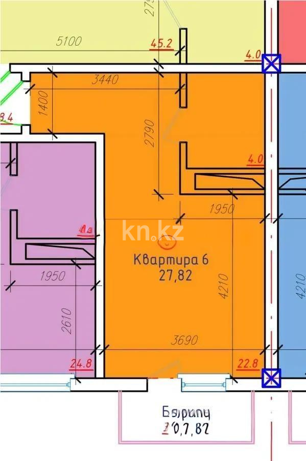 Продажа 1-комнатной квартиры, 27.82 м² в Алматы