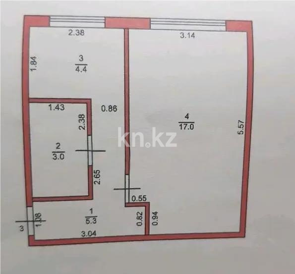 Продажа 1-комнатной квартиры, 29 м² в Караганде - фото 4