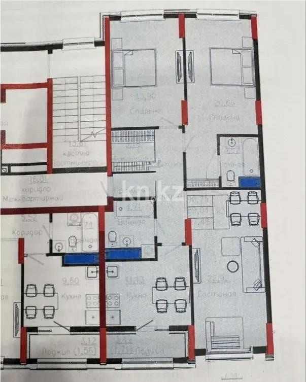 Продажа 3-комнатной квартиры, 90.75 м² в Астане