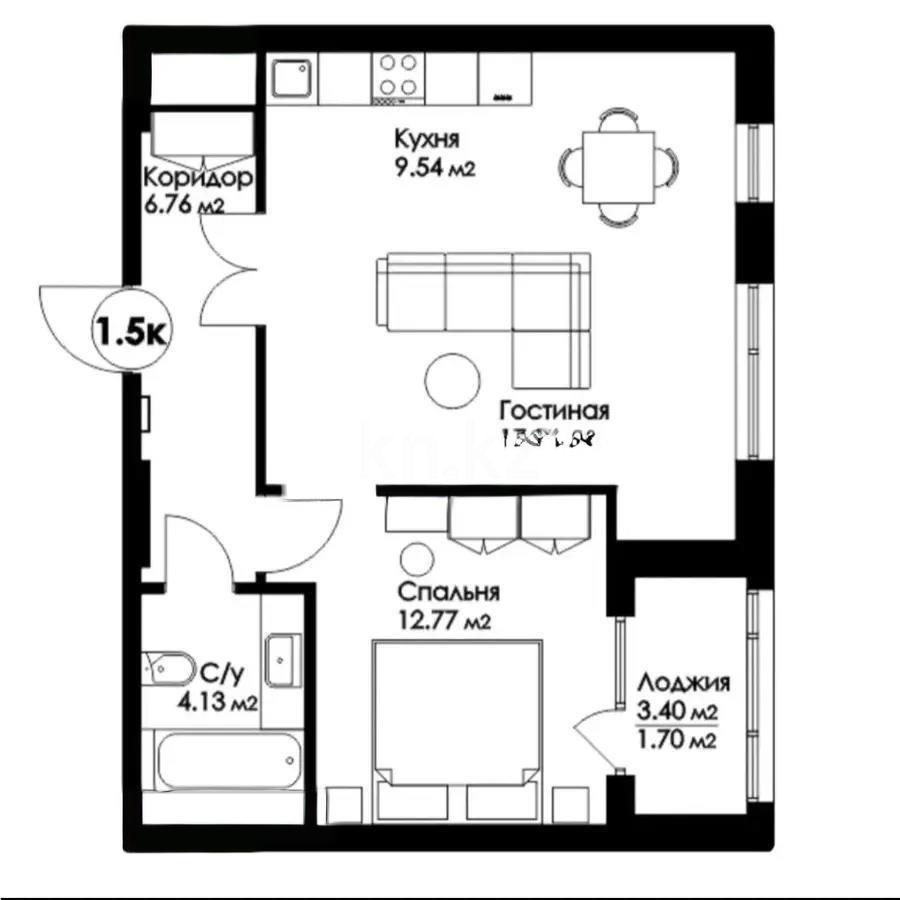 Продажа 2-комнатной квартиры, 53 м² в Астане - фото 7