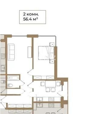 Продажа 2-комнатной квартиры, 56 м² в Алматы - фото 2