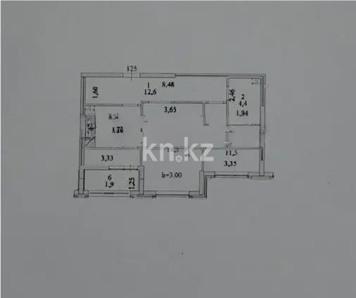 Продажа 2-комнатной квартиры, 60.4 м² в Астане