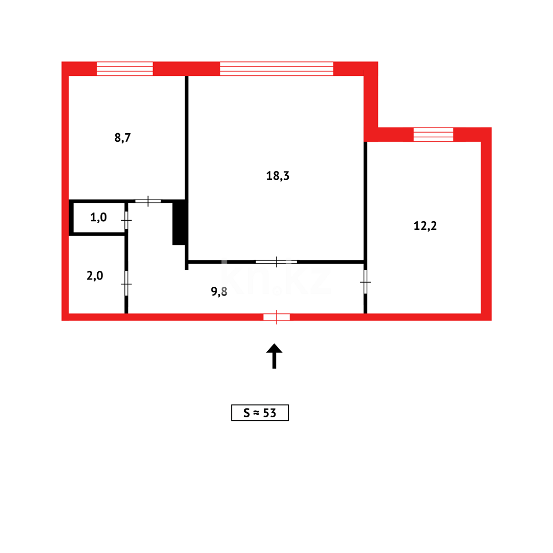 Продажа 2-комнатной квартиры, 54 м² в Караганде - фото 11