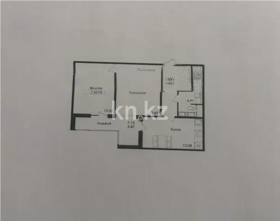Продажа 2-комнатной квартиры, 61.75 м² в Астане