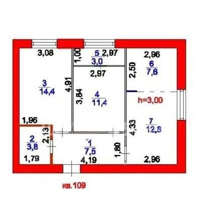 Продажа 2-комнатной квартиры, 60.5 м² в Астане - фото 4