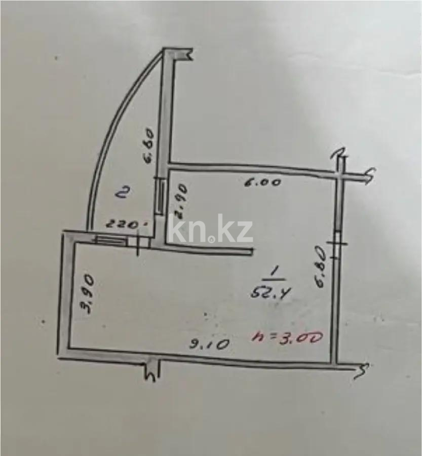 Продажа 2-комнатной квартиры, 58 м², ул. Кенесары хана, дом  54/3 в Алматы - фото 6