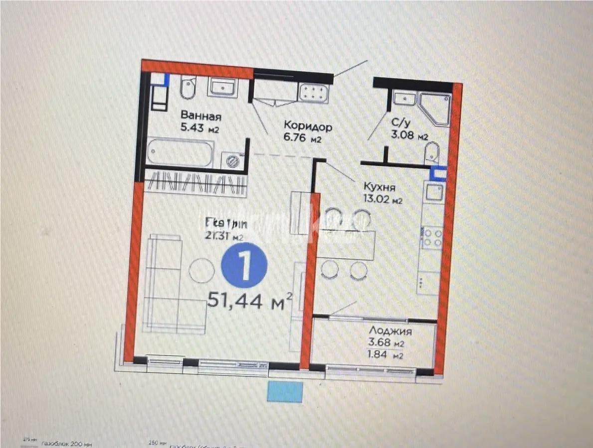 Продажа 1-комнатной квартиры, 52 м², пер. Лебедева, дом  1/1 в Алматы