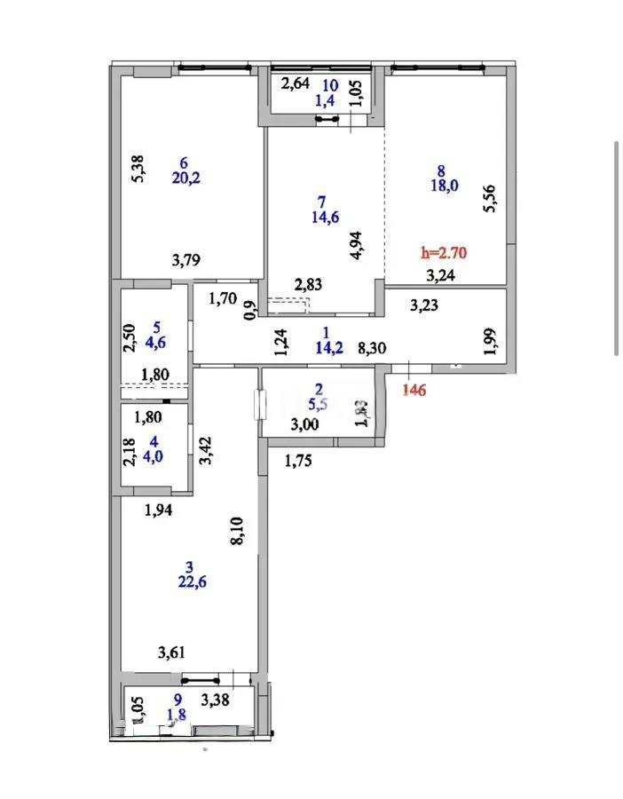 Продажа 3-комнатной квартиры, 109 м², ул. Шаймерденова, дом  2 в Астане