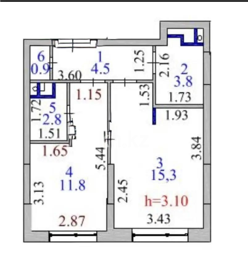 Продажа 2-комнатной квартиры, 42 м² в Астане