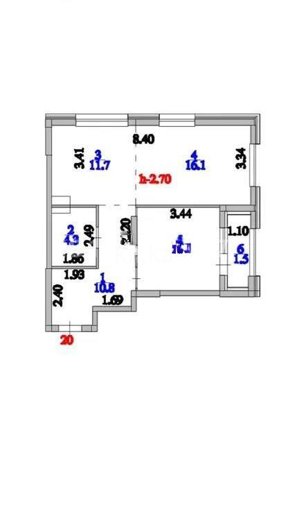 Продажа 2-комнатной квартиры, 56 м², ул. Толе би, дом  30 в Астане - фото 4