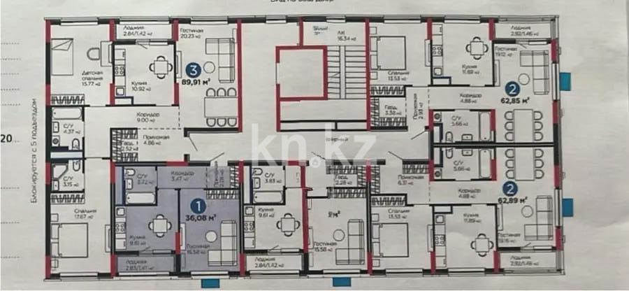 Продажа 1-комнатной квартиры, 36.8 м² в Астане