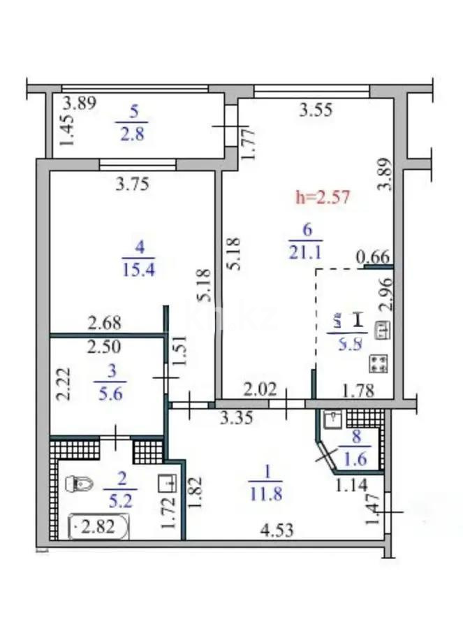 Продажа 2-комнатной квартиры, 72 м² в Алматы - фото 4