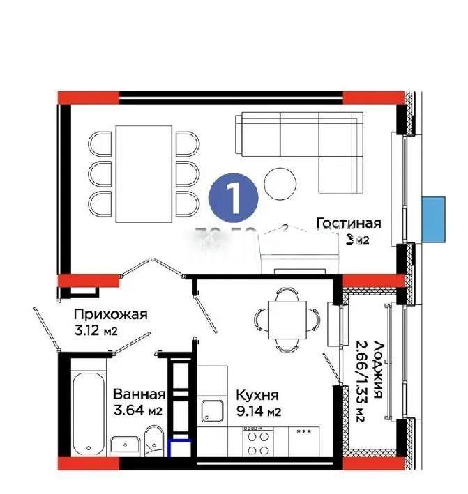 Продажа 1-комнатной квартиры, 38.5 м², пр. Улы Дала, дом  14 стр в Астане