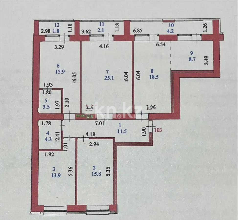 Продажа 4-комнатной квартиры, 125 м², пр. Туран, дом  46Б в Астане - фото 9