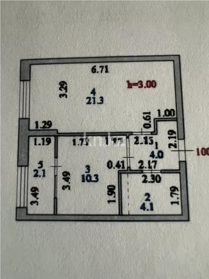 Продажа 1-комнатной квартиры, 42 м², ул. Бухар жырау, дом  12/2 в Астане