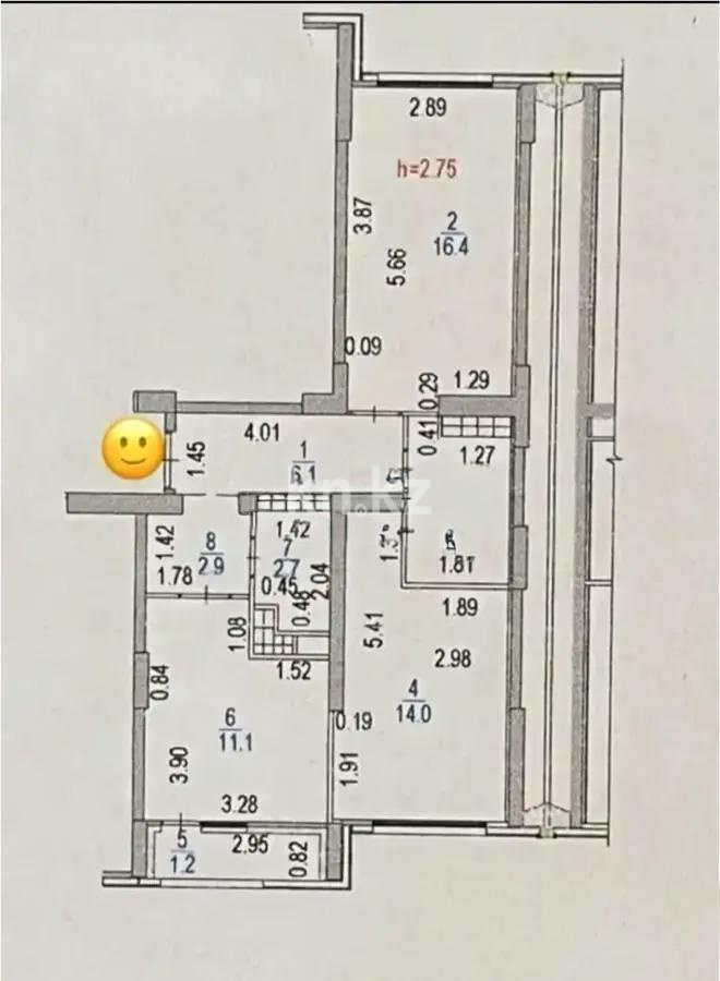 Продажа 2-комнатной квартиры, 60 м², ул. Сатпаева, дом  90/62 в Алматы - фото 6