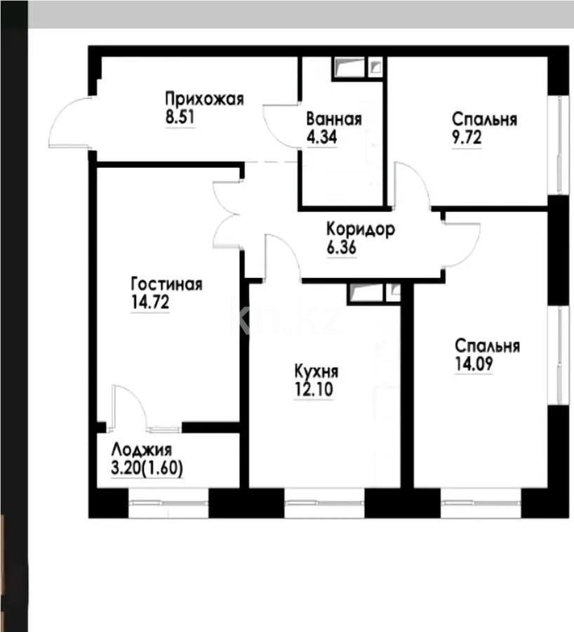 Продажа 3-комнатной квартиры, 71.5 м², ул. Навои, дом  30а/1 в Алматы