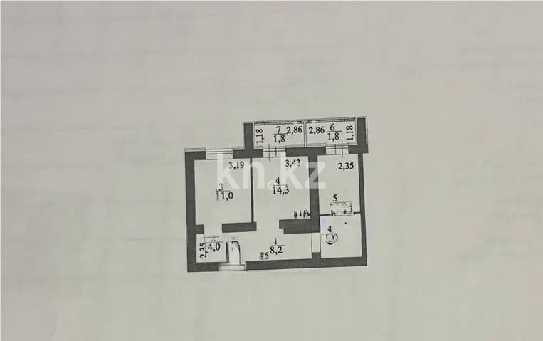 Продажа 2-комнатной квартиры, 55 м² в Астане