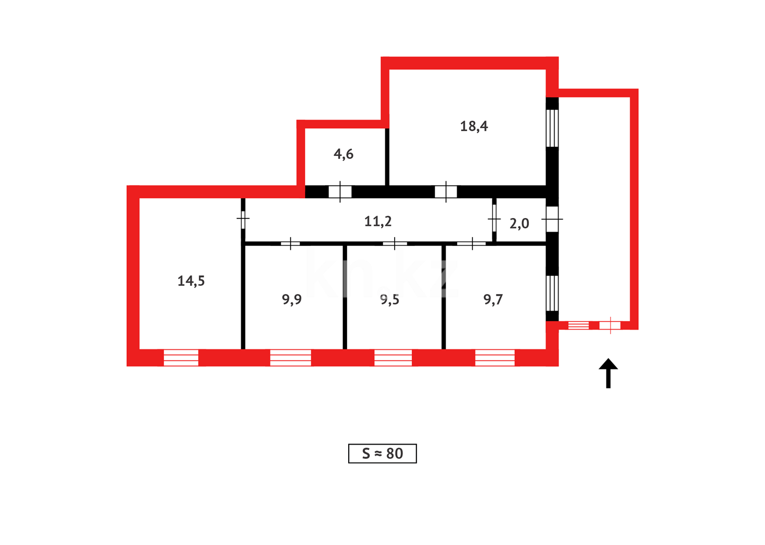 Продажа 4-комнатного дома, 80 м² в Караганде - фото 22