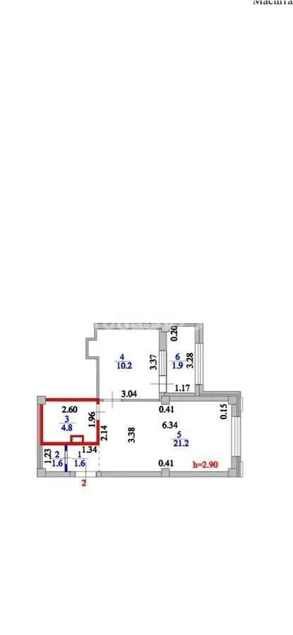Продажа 1-комнатной квартиры, 41.3 м² в Астане - фото 4