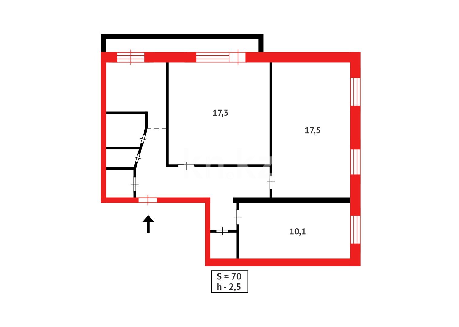 Продажа 3-комнатной квартиры, 70 м² в Темиртау - фото 17