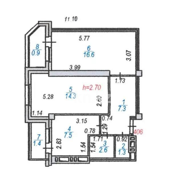 Продажа 2-комнатной квартиры, 52 м² в Астане - фото 6