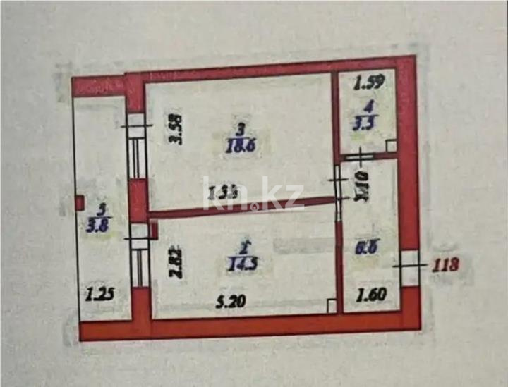 Продажа 2-комнатной квартиры, 48 м² в Астане