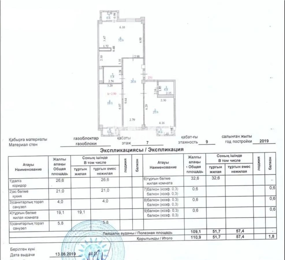 Продажа 3-комнатной квартиры, 110.9 м², ул. Омарова, дом  27 в Астане - фото 7