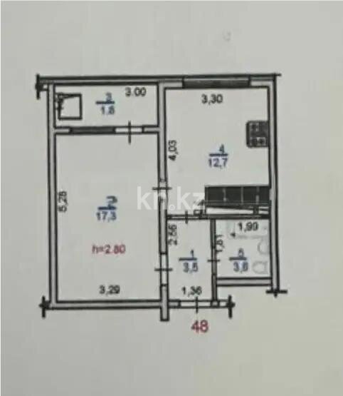 Продажа 1-комнатной квартиры, 38.9 м² в Алматы - фото 5