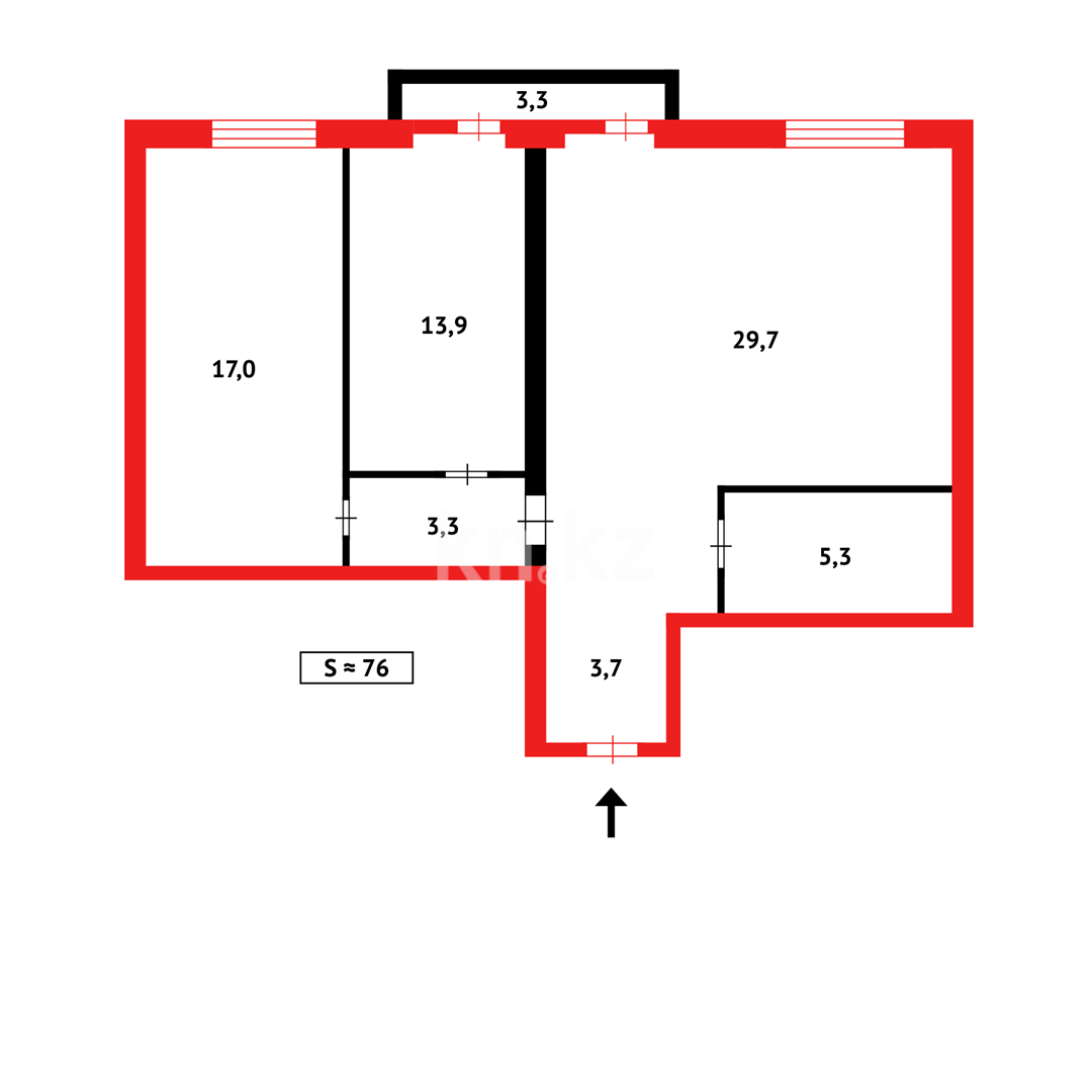 Продажа 3-комнатной квартиры, 78 м² в Караганде - фото 20