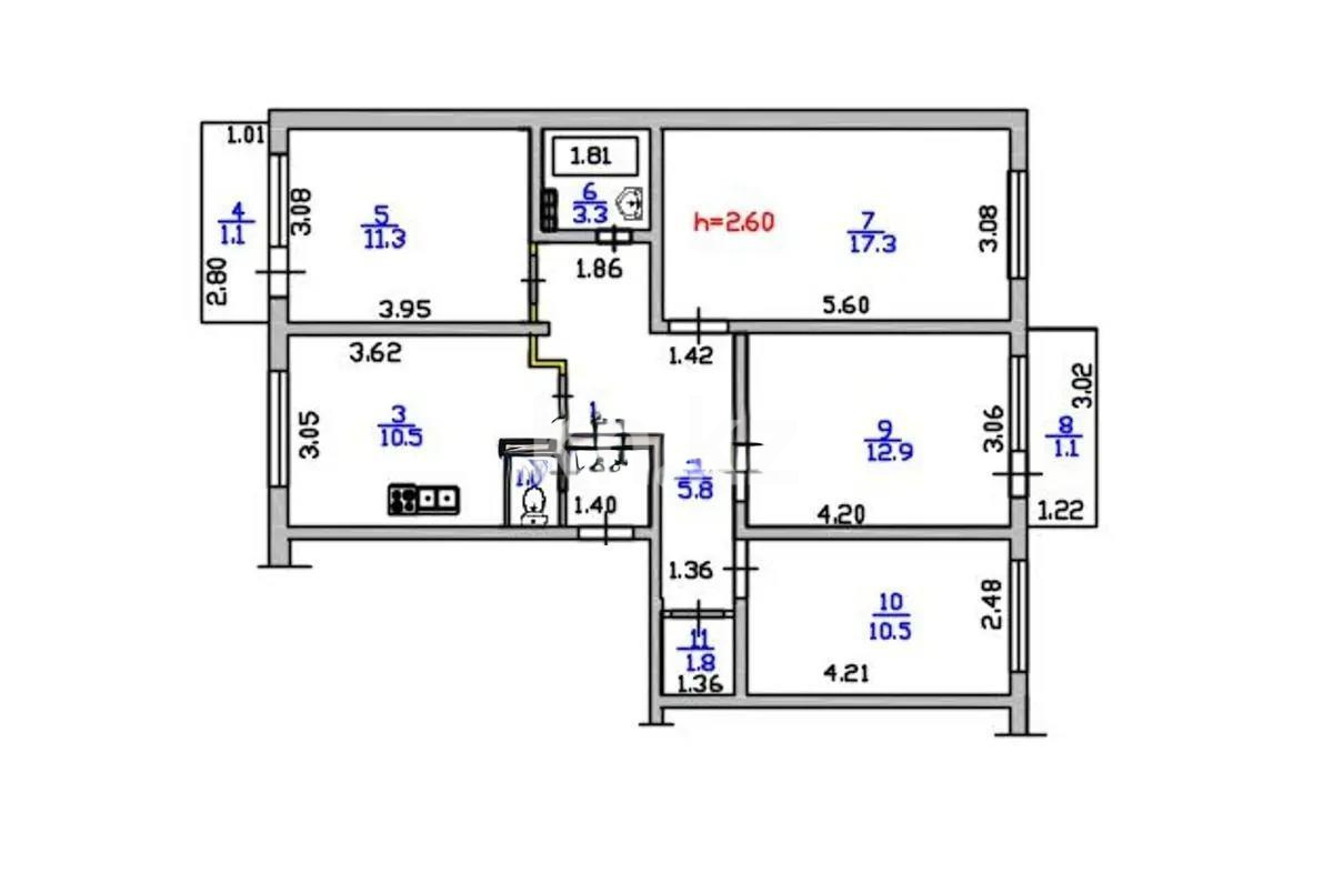 Продажа 4-комнатной квартиры, 84 м² в Алматы - фото 4