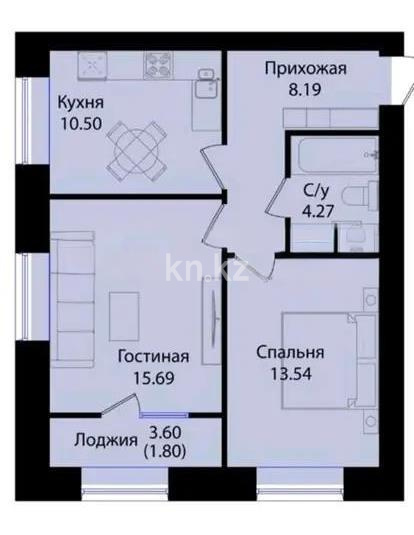 Продажа 2-комнатной квартиры, 54 м² в Астане - фото 5