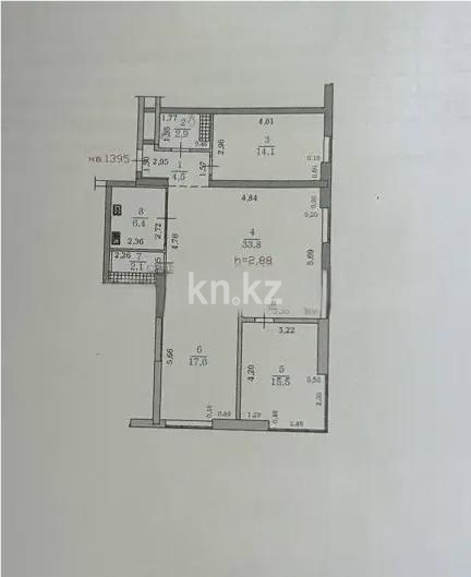 Продажа 3-комнатной квартиры, 102 м² в Алматы