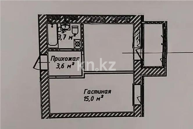 Продажа 1-комнатной квартиры, 35 м² в Астане