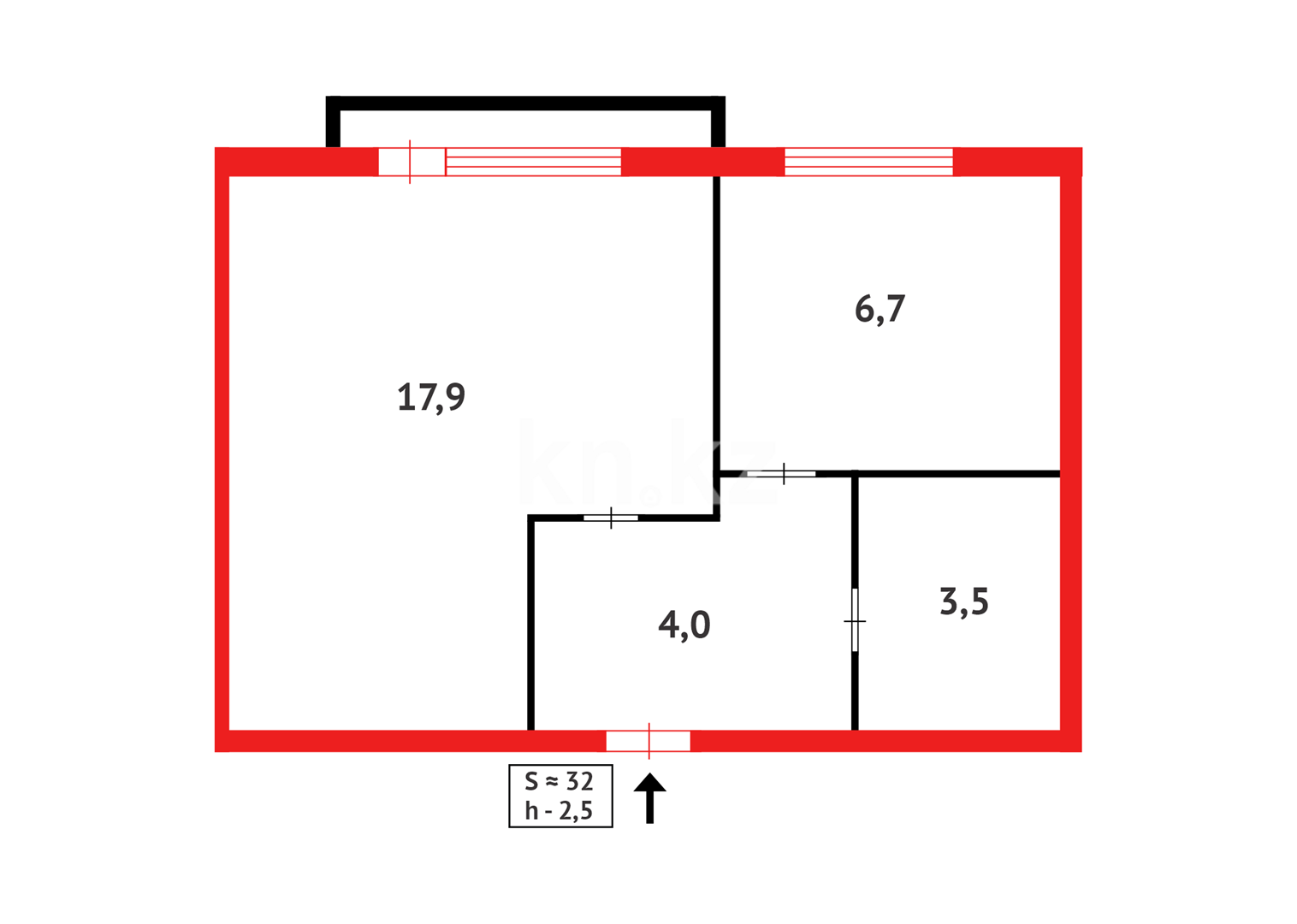 Продажа 1-комнатной квартиры, 32 м² в Караганде - фото 12