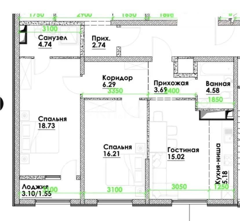 Продажа 3-комнатной квартиры, 80 м² в Алматы