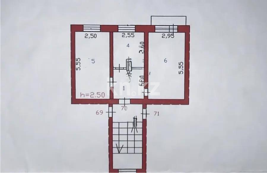 Продажа 2-комнатной квартиры, 43 м² в Абае