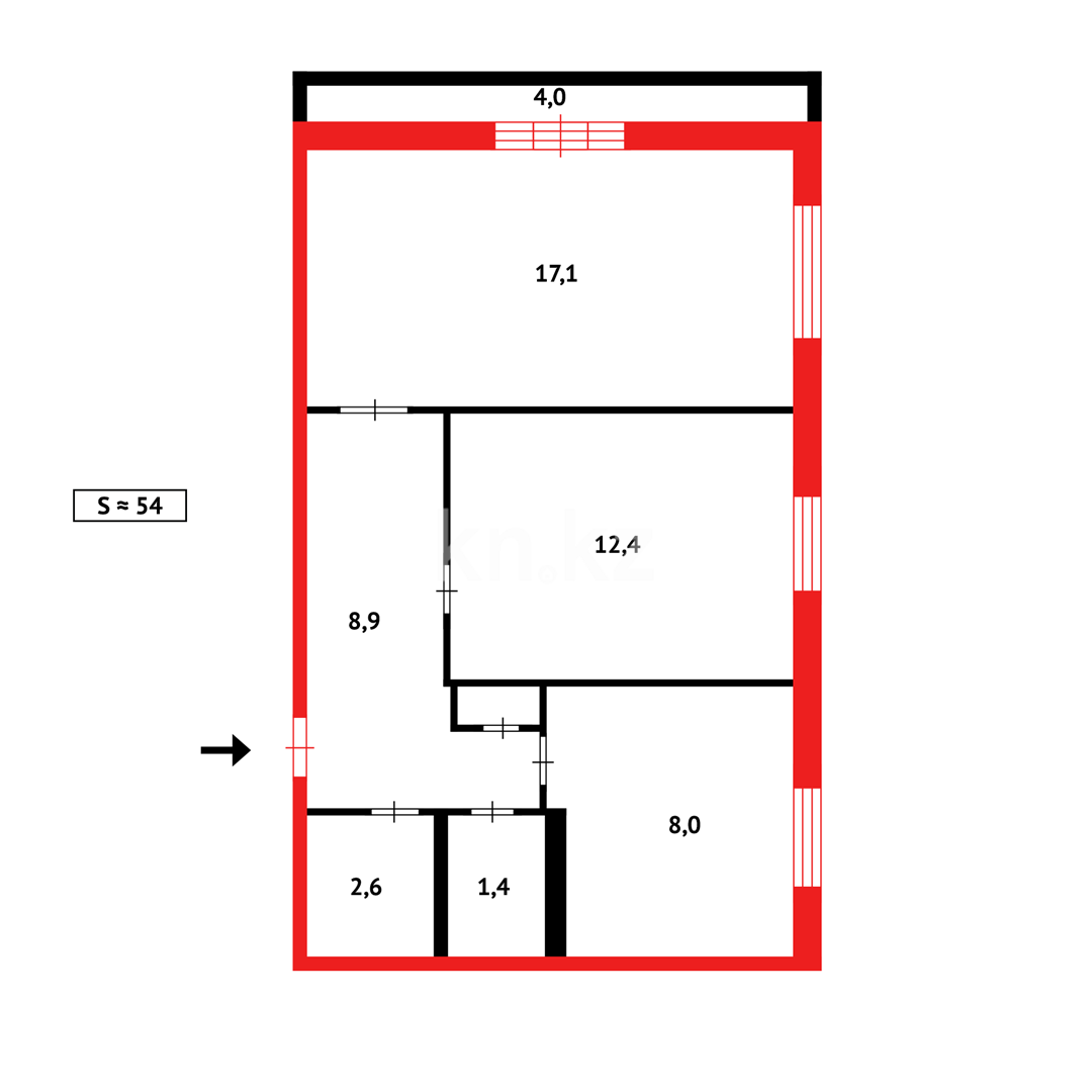 Продажа 2-комнатной квартиры, 54 м² в Темиртау - фото 12
