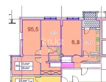 Продажа 4-комнатной квартиры, 95.5 м² в Алматы