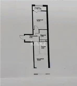 Продажа 2-комнатной квартиры, 51.17 м² в Алматы