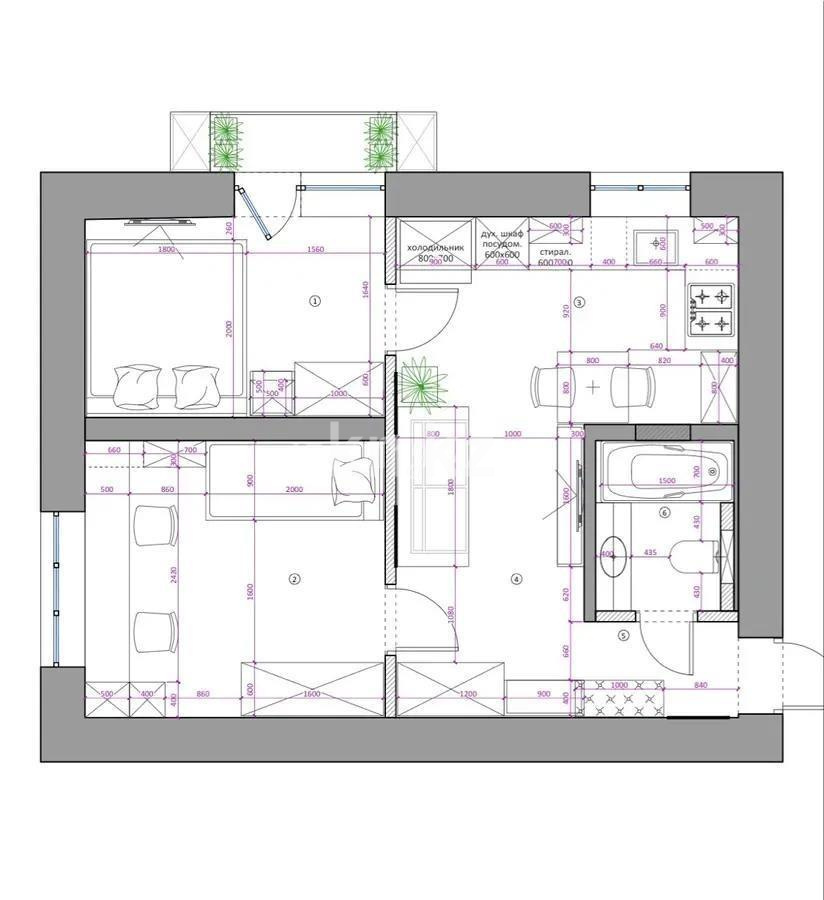 Продажа 2-комнатной квартиры, 40 м² в Алматы - фото 5