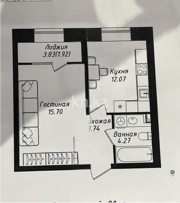 Продажа 1-комнатной квартиры, 38 м² в Астане