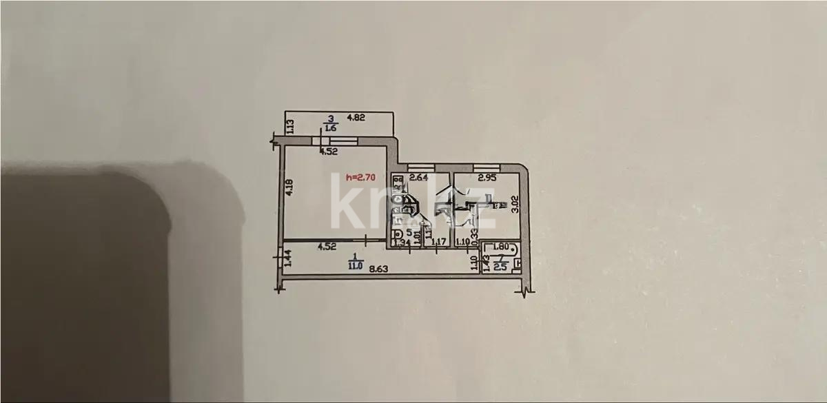 Продажа 2-комнатной квартиры, 52 м² в Алматы