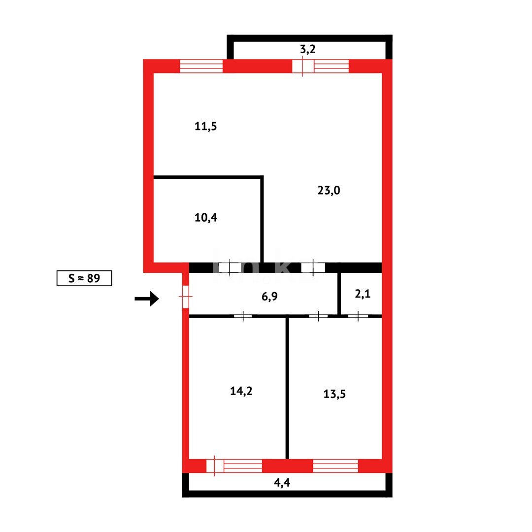 Продажа 3-комнатной квартиры, 90 м² в Темиртау - фото 12