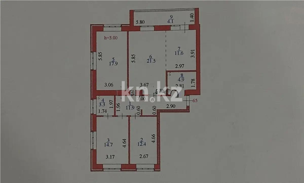 Продажа 4-комнатной квартиры, 102.3 м² в Астане - фото 6