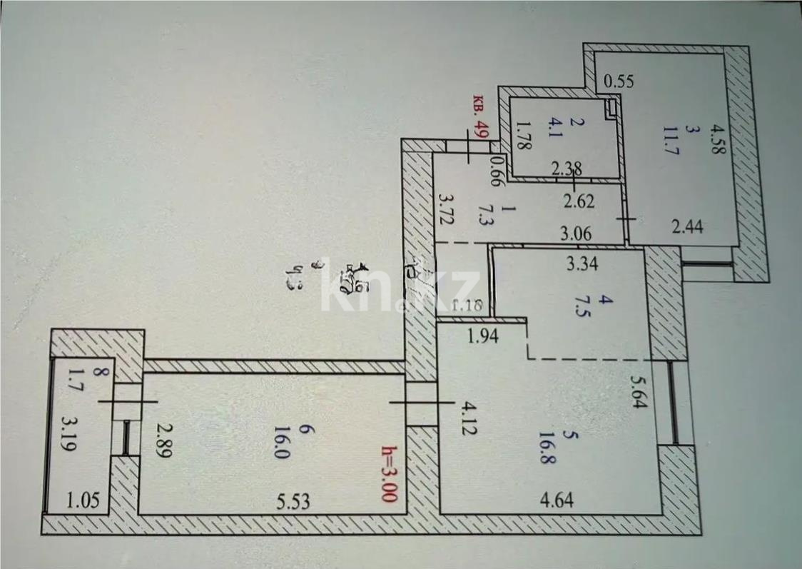 Продажа 3-комнатной квартиры, 67 м² в Астане - фото 5