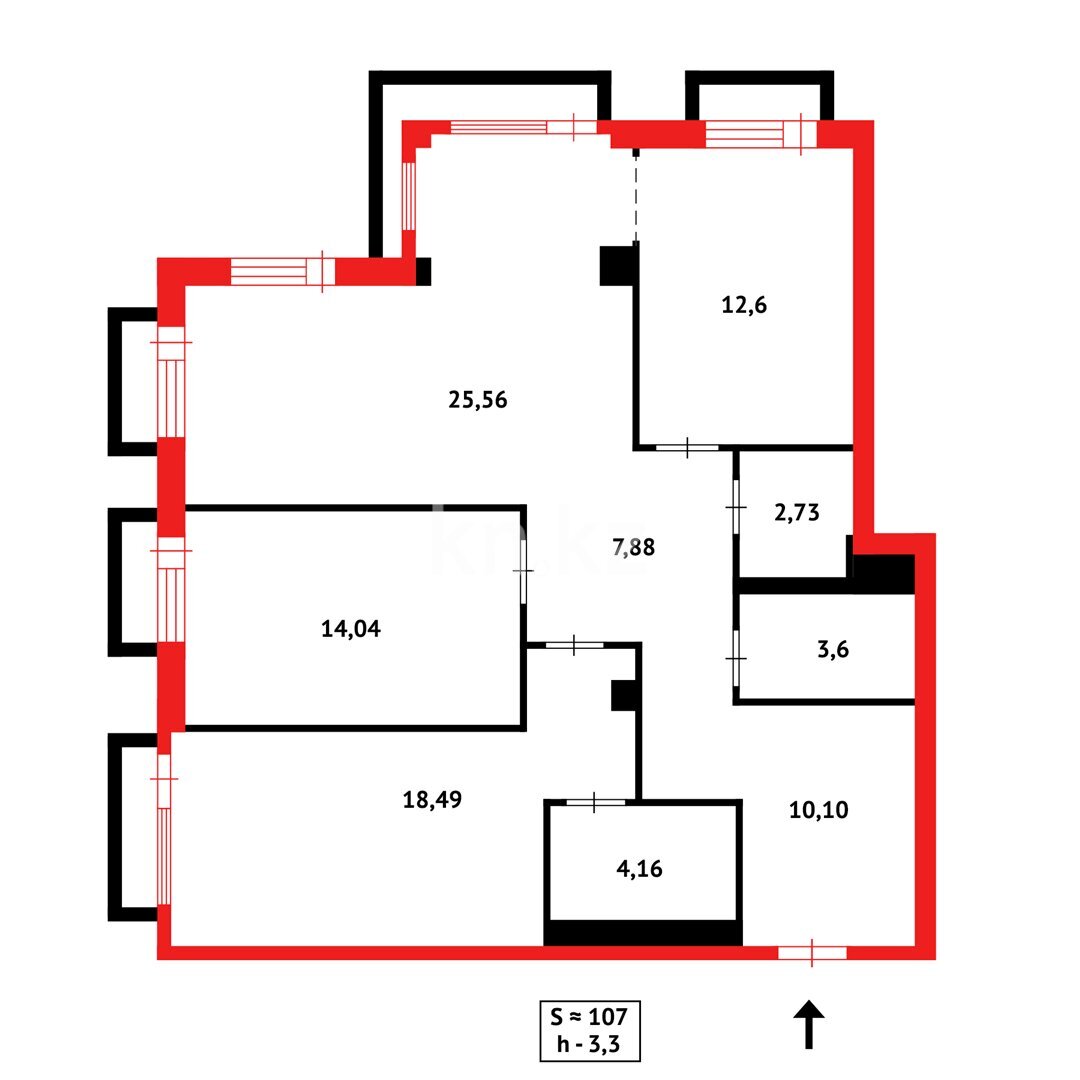 Продажа 3-комнатной квартиры, 107 м² в Караганде - фото 21