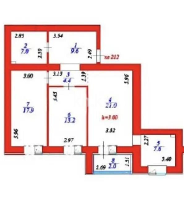 Продажа 3-комнатной квартиры, 82.7 м² в Астане